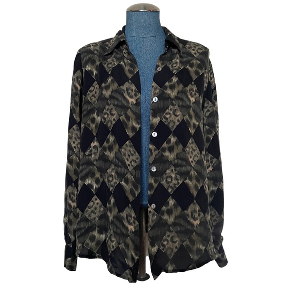 Vintage 100% Silk Blouse - Picture 1 of 3